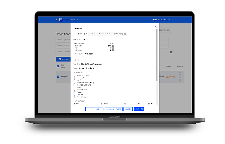 automate-pmt-monitor Automate payment with ClassWallet digital wallet